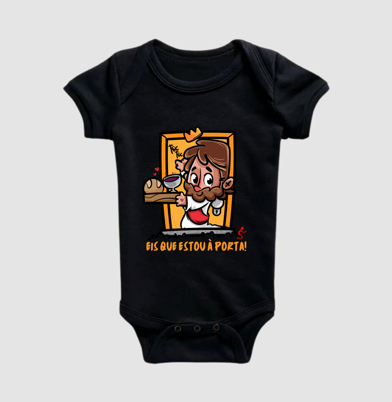 Body Infantil Cristão Jesus Está à Porta