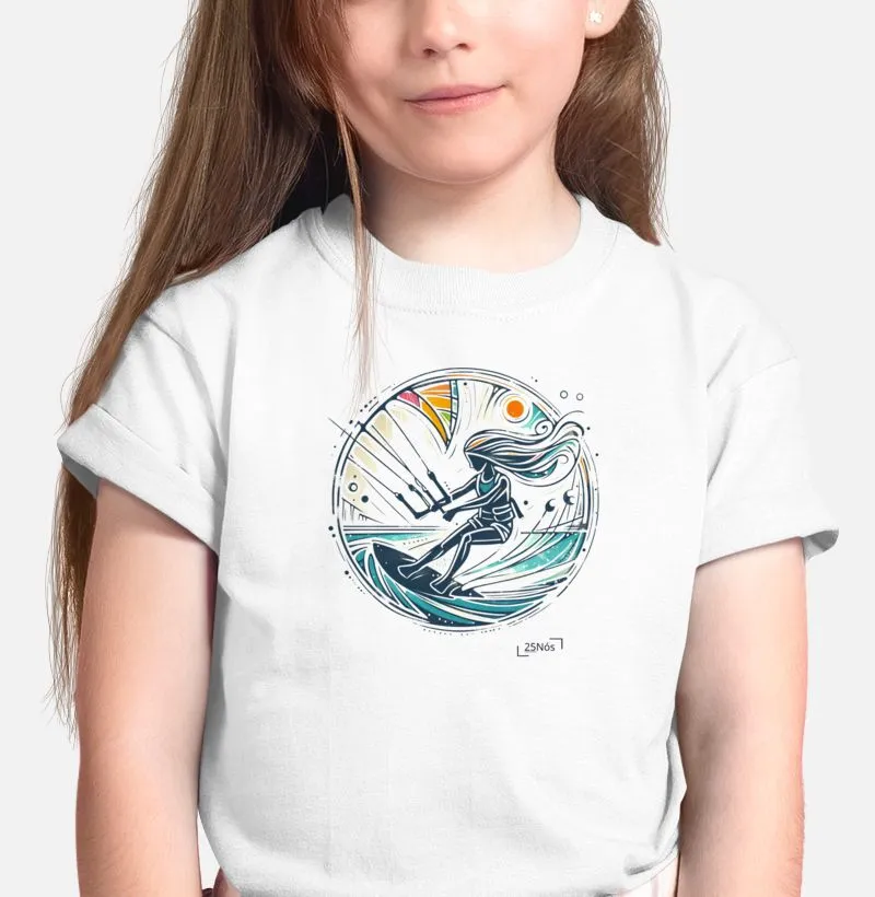 Menina Aprendiz de Kitesurfista