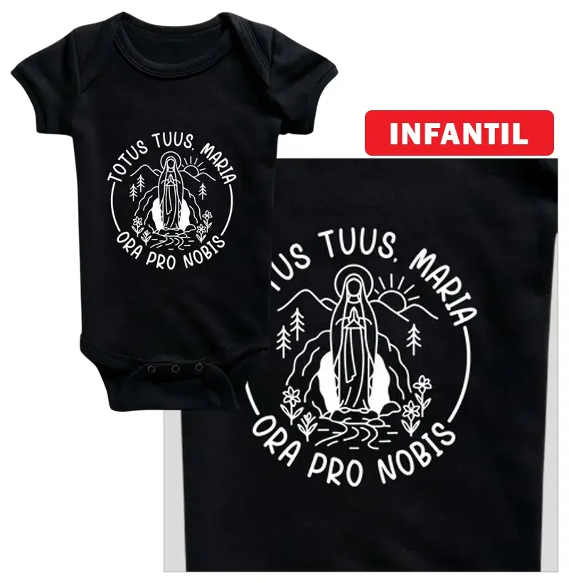 Totus Tuus Maria Ora Pro Nobis Minimalista - Body Infantil