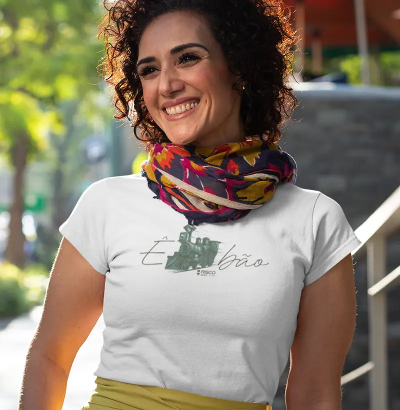 T-Shirt Feminina Branca - Ê Trem Bão