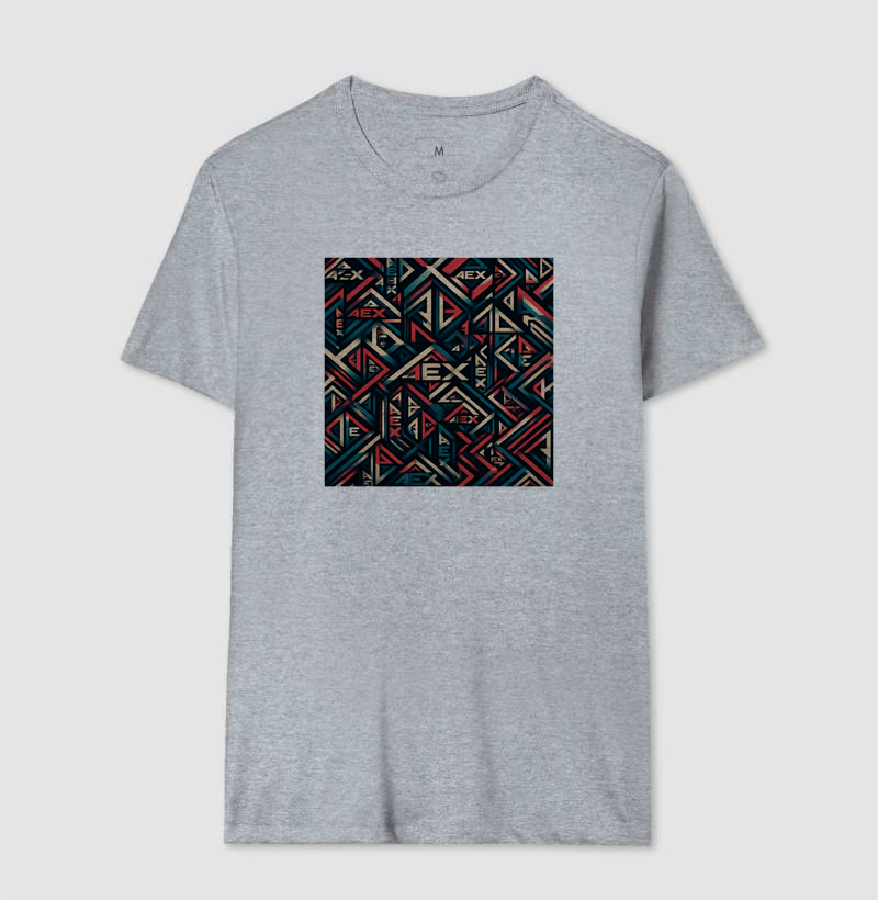 T-shirt Algodão Fractal Lines