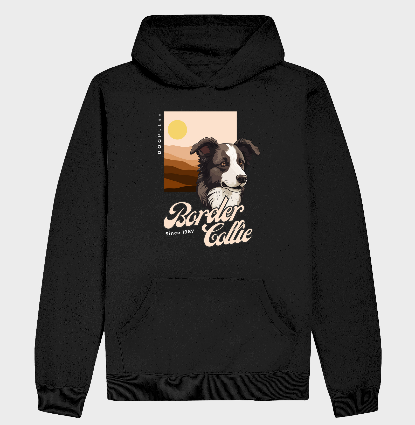 Hoodie Moletom Border Collie Busto Dog Pulse
