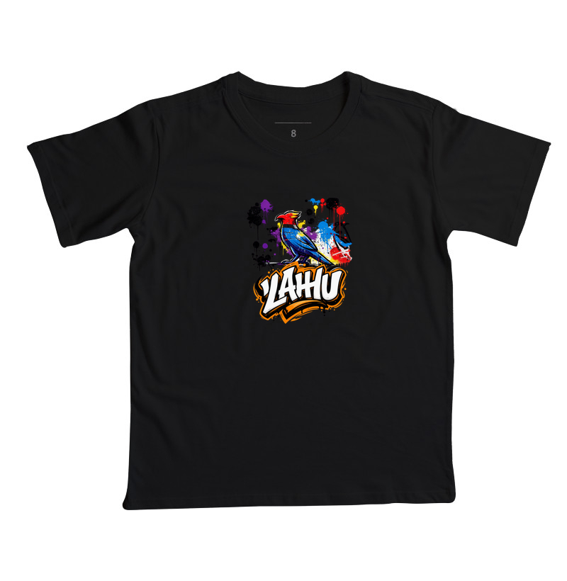  O Carcará grafiteiro não pede licença — ele domina o asfalto. Vista o grito. Sinta o poder. Seja o Carcará que reina sobre o caos. - Camiseta Infantil