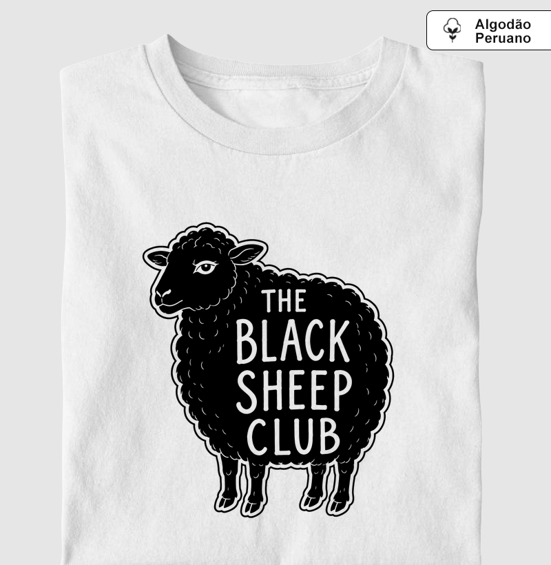 Black sheep club - Camiseta Algodão Peruano