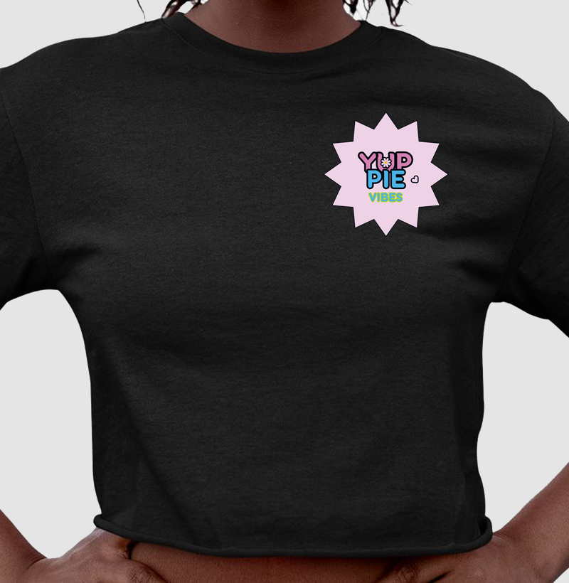 Camiseta Cropped - Yuppie Vibes (Pink)