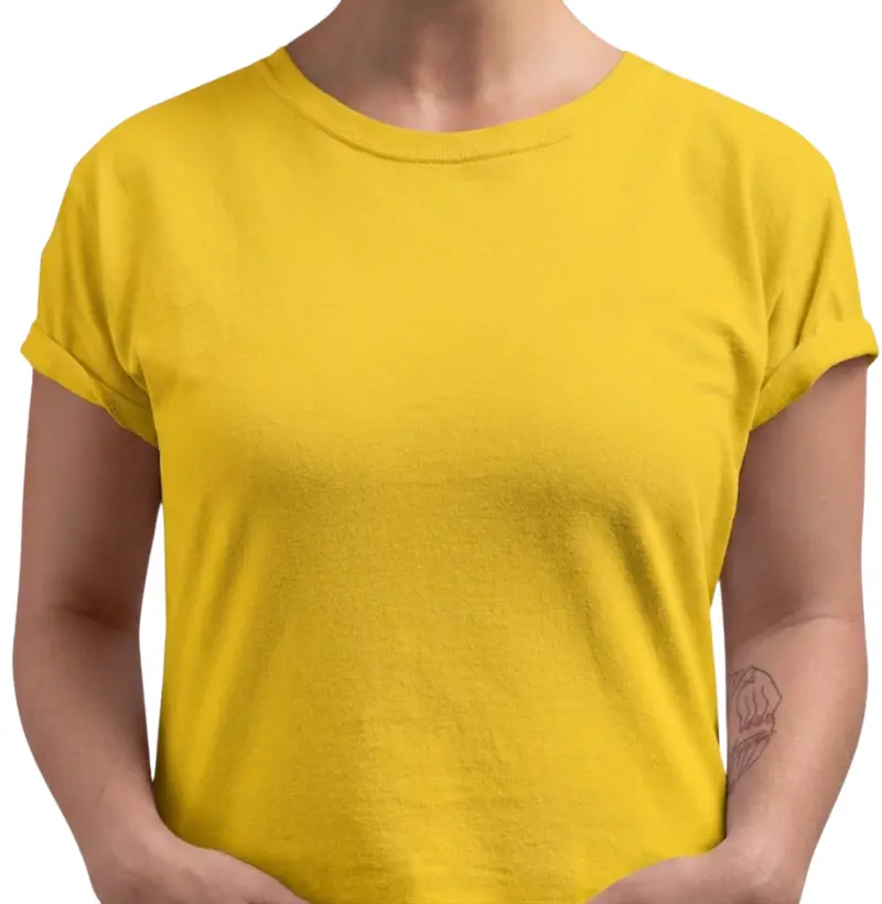 ​Camiseta lisa algodão nacional - amarela