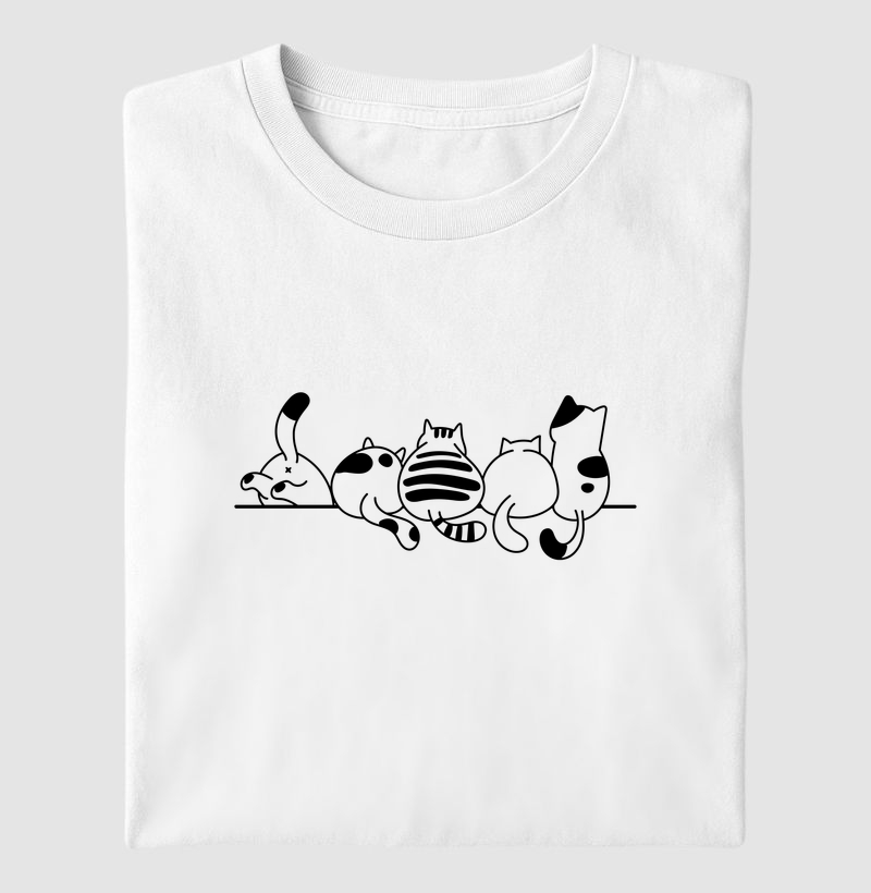 Gatinhos de Costas - Camiseta
