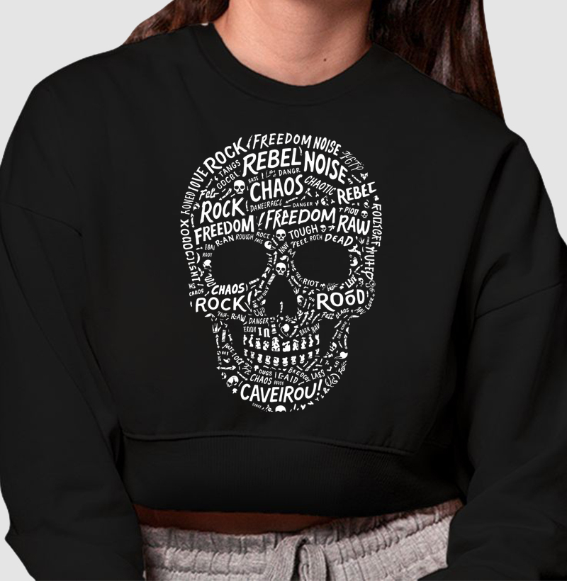 Rock Words Skull