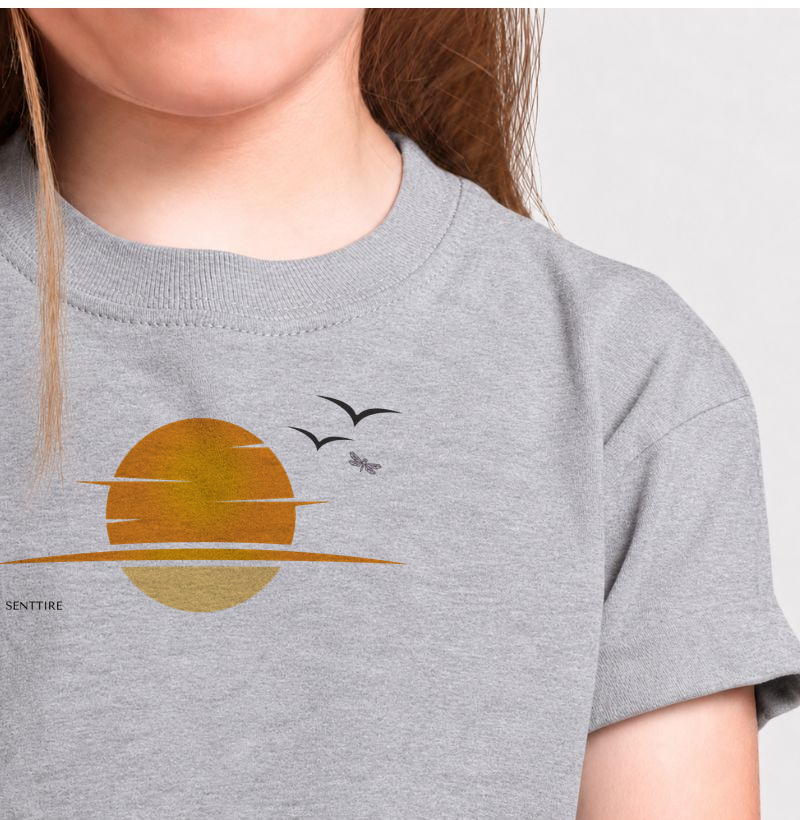 Camiseta Infantil Por do Sol - Camiseta Infantil