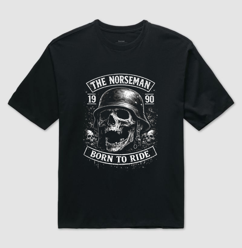 Camiseta OVERSIZED Skull and Helmet