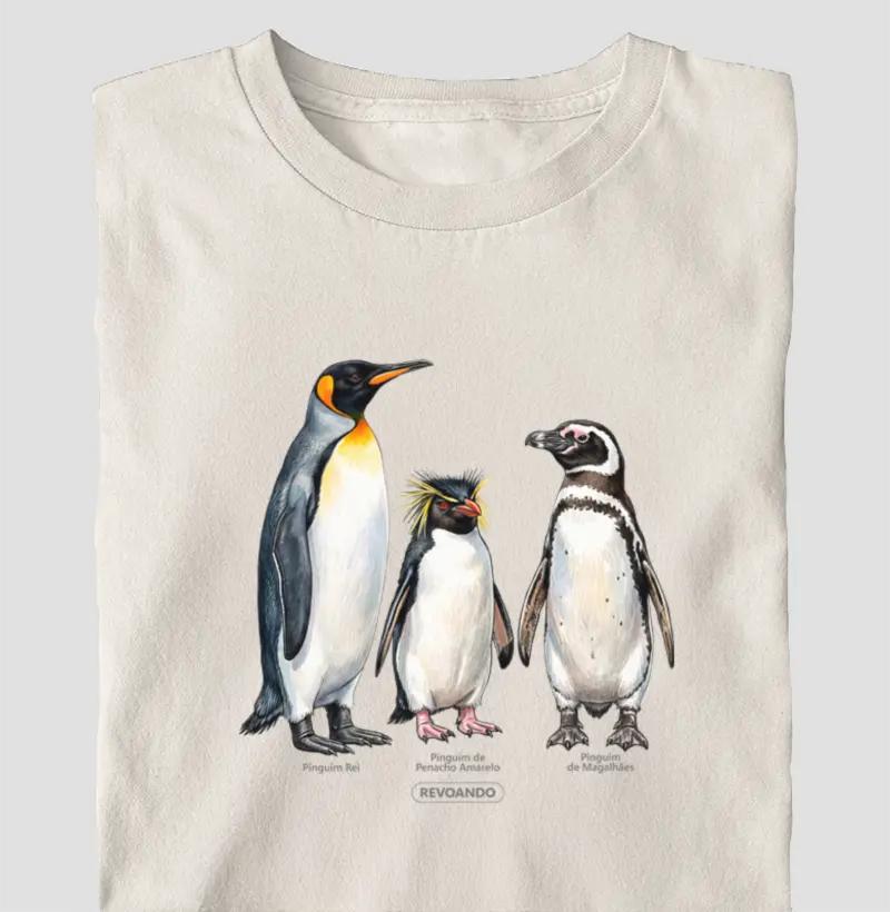 Traços Alados - Coletivo Pinguins - Oversized - Camiseta Oversized