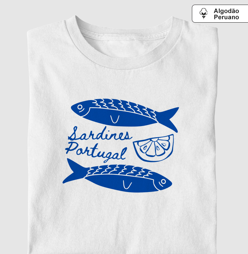 Camiseta Algodão Peruano Sardines Portugal