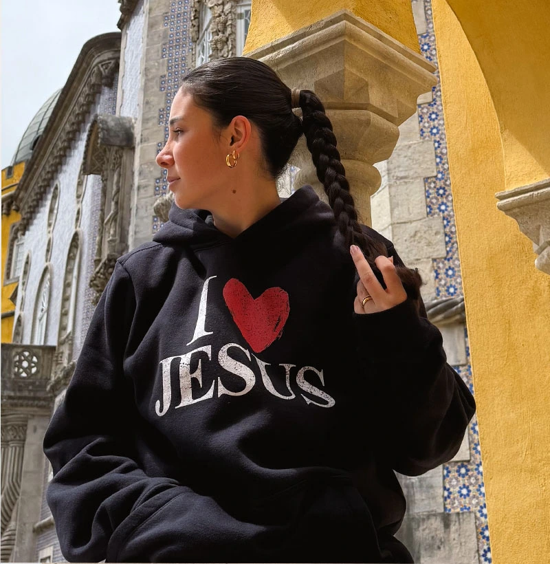 Moletom Com Capuz Love Jesus
