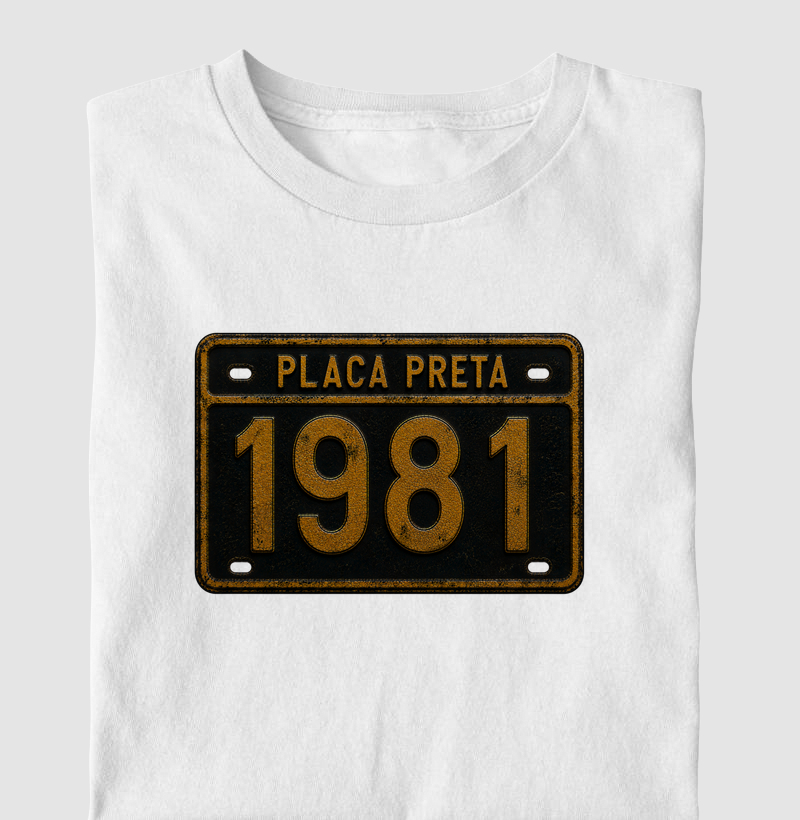 Camiseta Placa Preta 1981