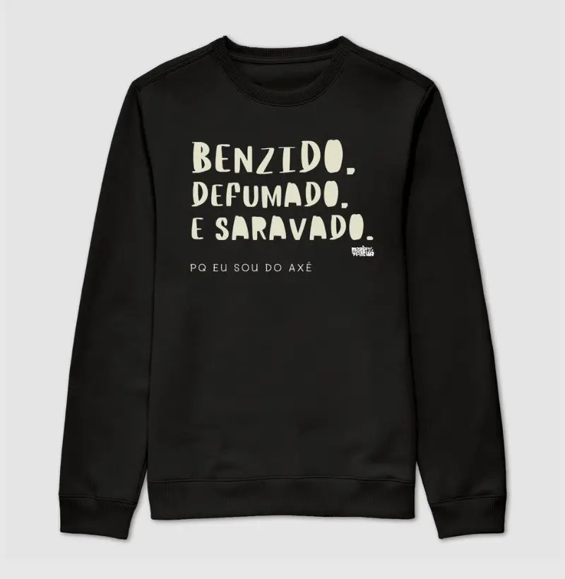 Suéter Moletom Benzido, Defumado & Saravado Colors 