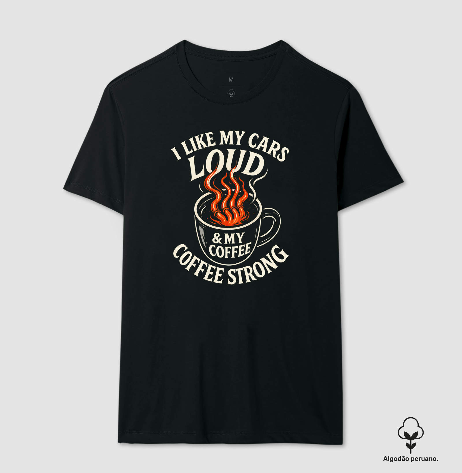 camiseta-garage-motors-kustom-i-like-my-cars-loud-and-my-coffee-strong
