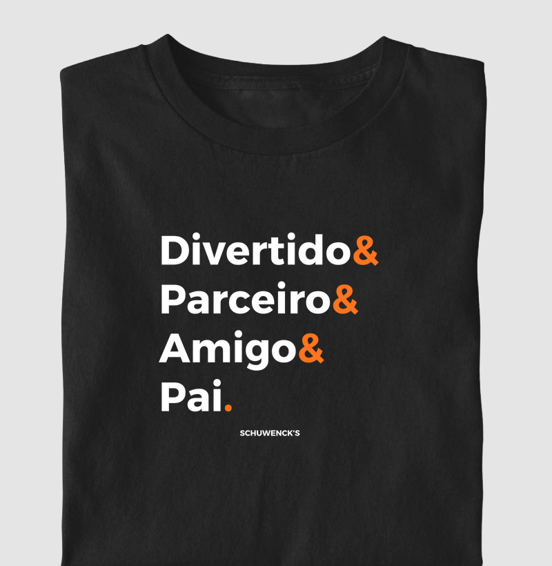 Camisa Dia dos Pais Branco & Laranja