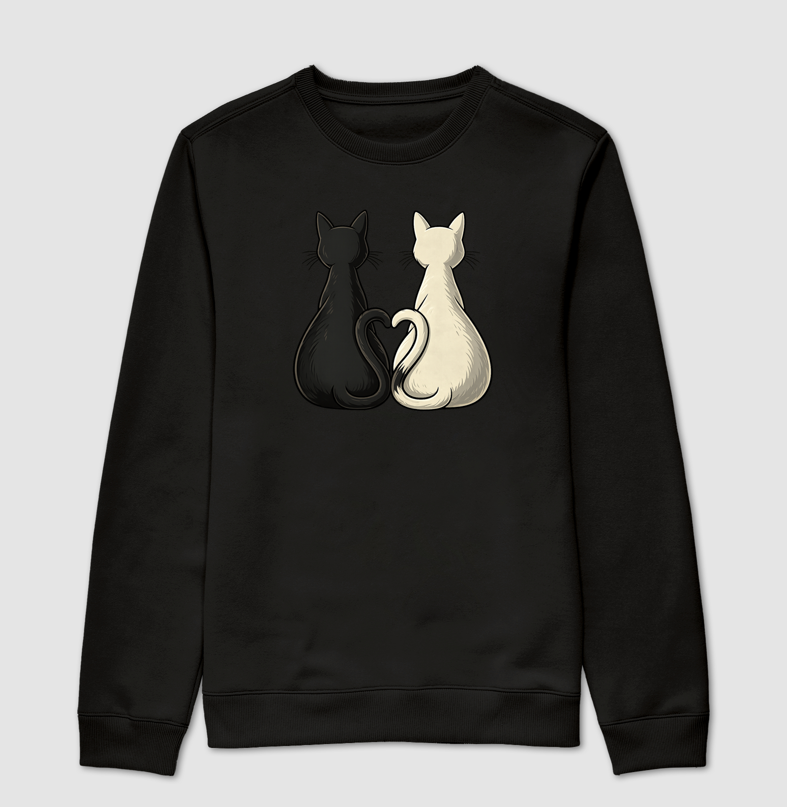 Camiseta Dupla de Gatos e Coraçãozinho