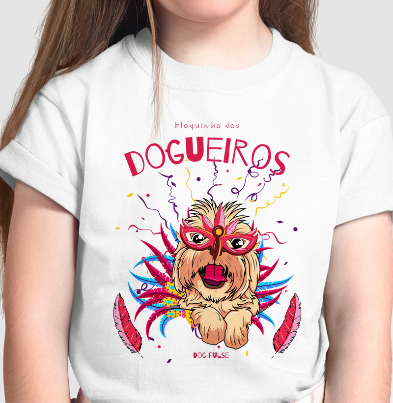 Camiseta Infantil Dog Pulse - Bloquinho dos Dogueiros - AuAu Folia