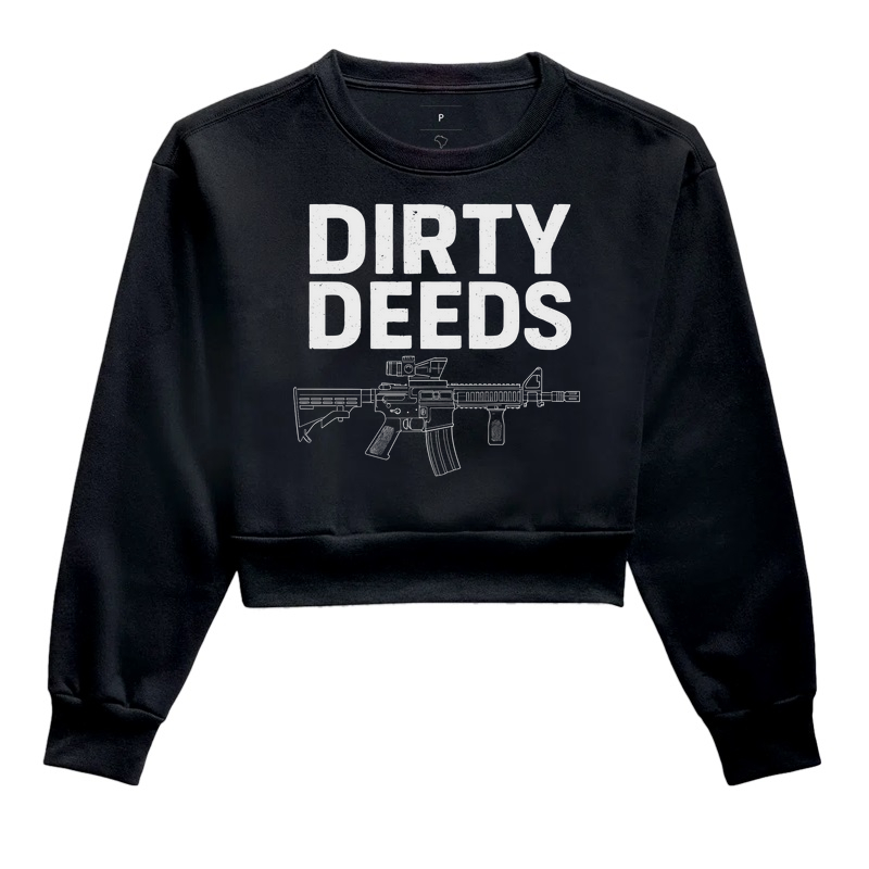 Cropped Moletom  Militar Dirty Deeds Magnata556