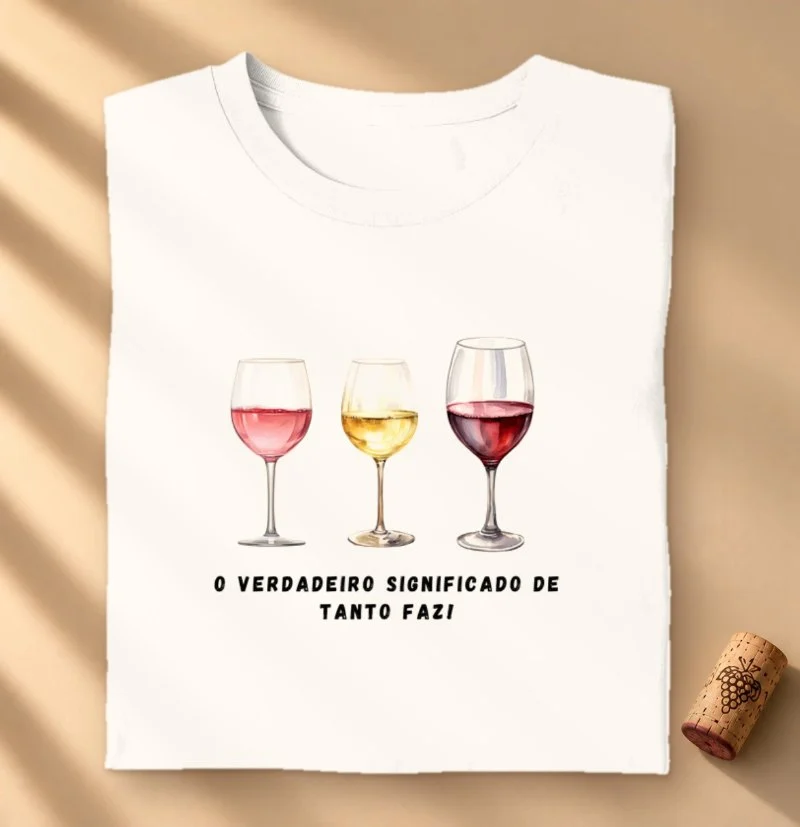 Camiseta Vinho - Tanto Faz