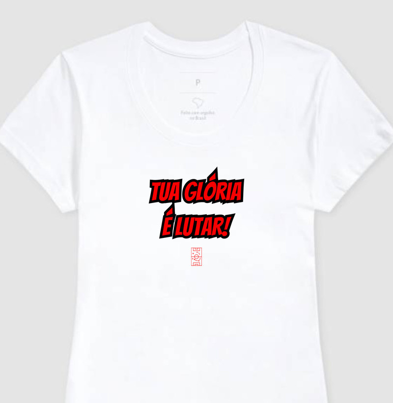 CAMISETA FEMININA CANTO RUBRO NEGRO