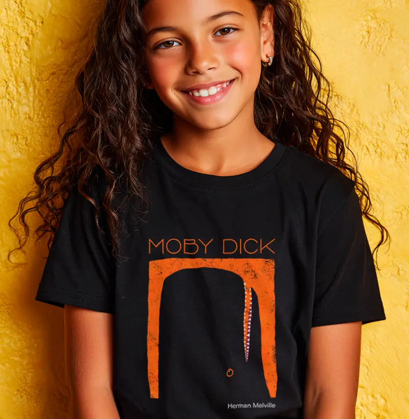 Moby Dick Black - Camiseta Infantil - CAMPA!