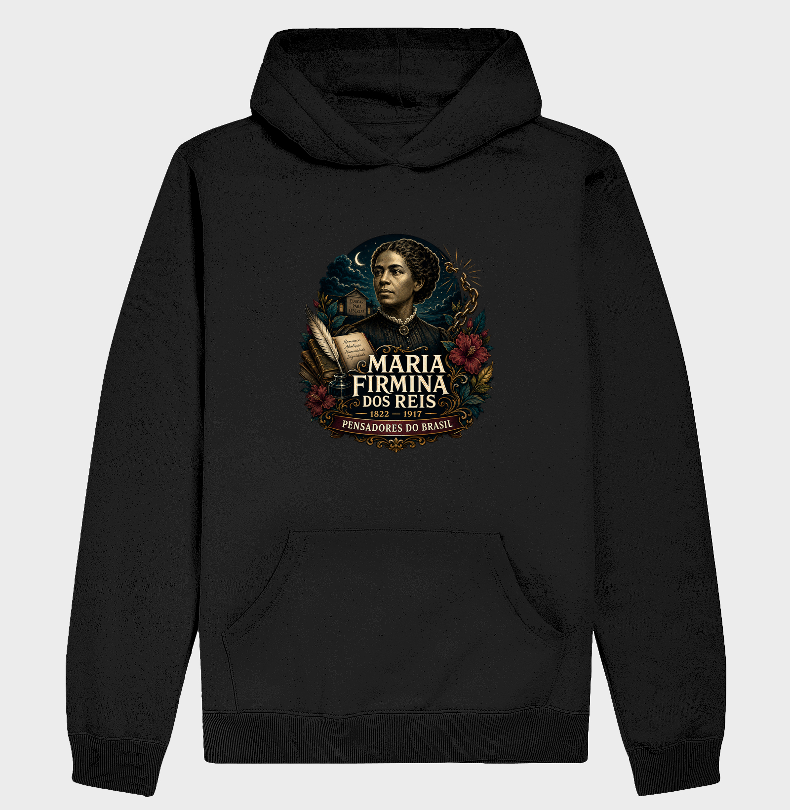 Camiseta Maria Firmina dos reis - Pensadores do Brasil
