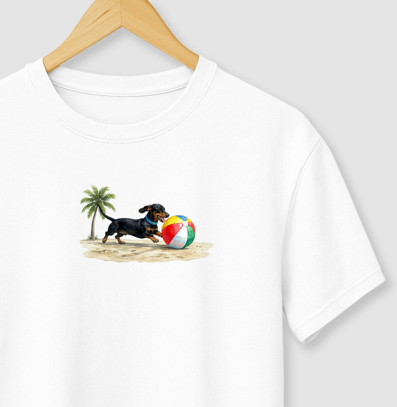 Dachshund ou Salsichinha Preto - Férias