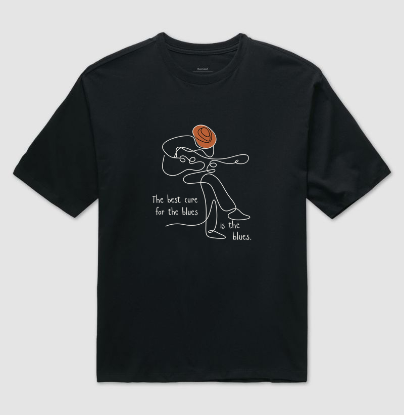O Blues é a Cura (Guitarra/Violão) - Camiseta Oversized
