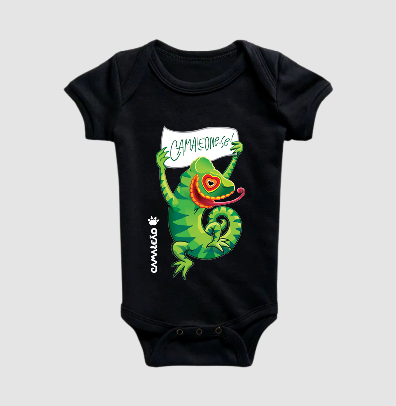 Body Infantil Camaleão - Camaleone-se Cartaz
