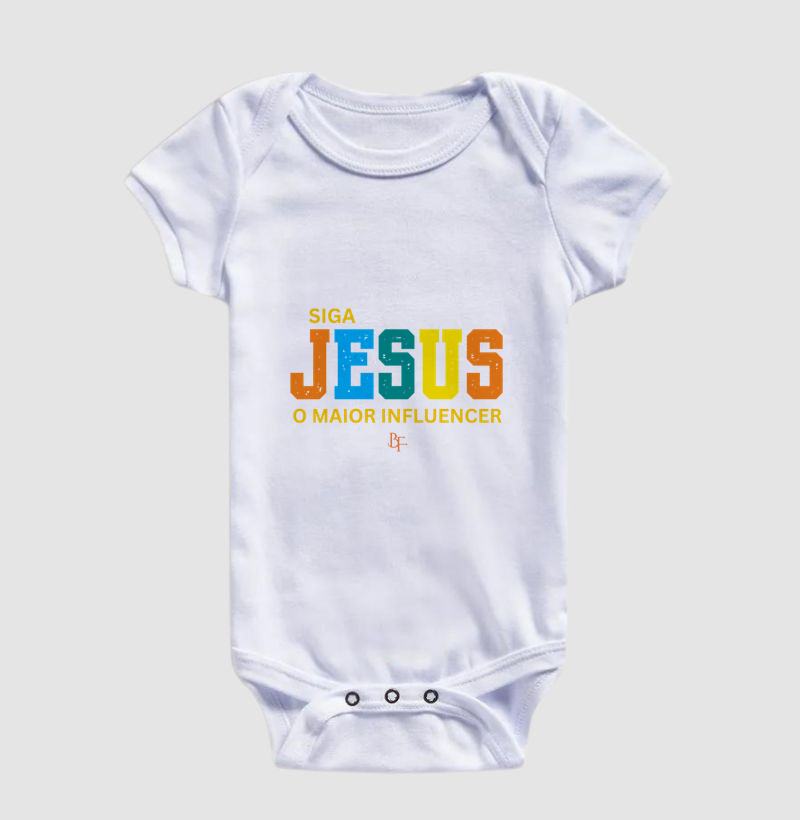 Siga Jesus o Maior Influencer - Body Infantil