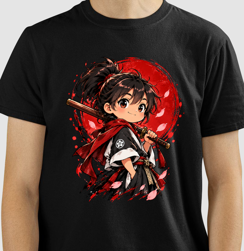 Pequeno Samurai — Coração Valente - Camiseta