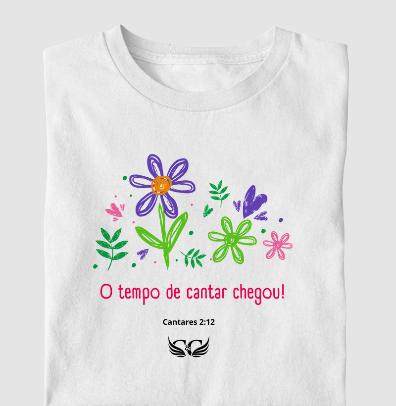 Camiseta Infantil Personalizada O Tempo de Cantar Chegou