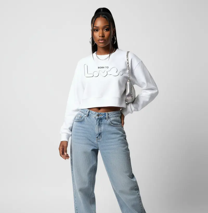 Cami Cropped Moletom — Born To Love.