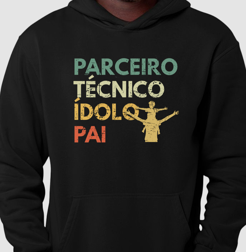 Parceiro, Técnico, Ídolo, Pai - Hoodie Slim