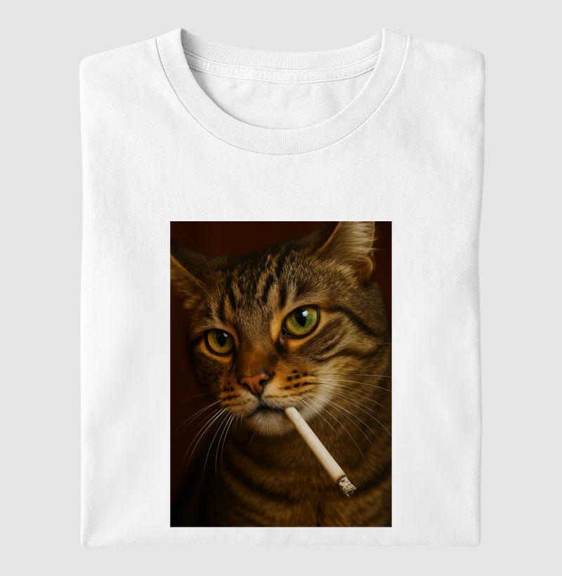 Gato Meme Fumando Retangular