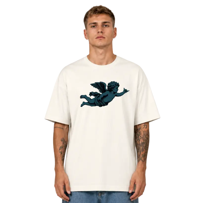Camiseta Oversized Unissex Off-White Atlantic Cherub