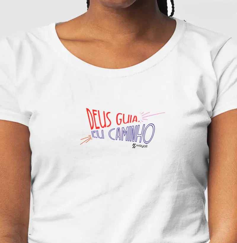 Camiseta Baby Look - Deus guia eu caminho