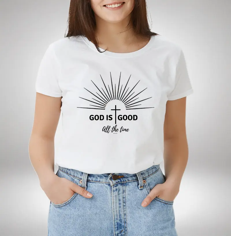 Camiseta Baby Look - God is Good All the Time