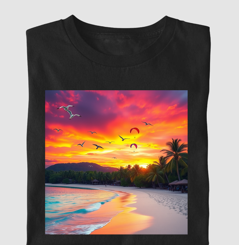 Coleção Praias - Pôr do sol Vermelho