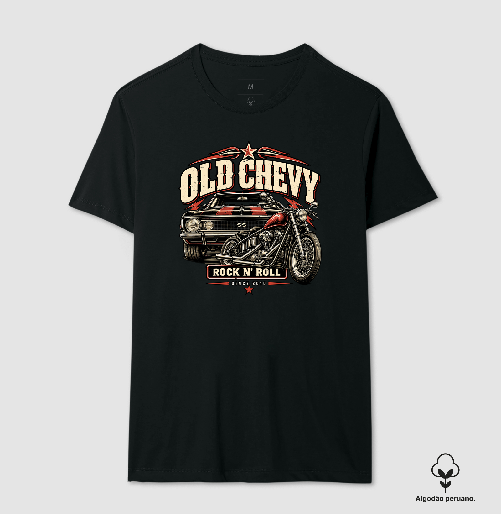 Road Legends | Steel & Wheels - Old Chevy - Camiseta Algodão Peruano