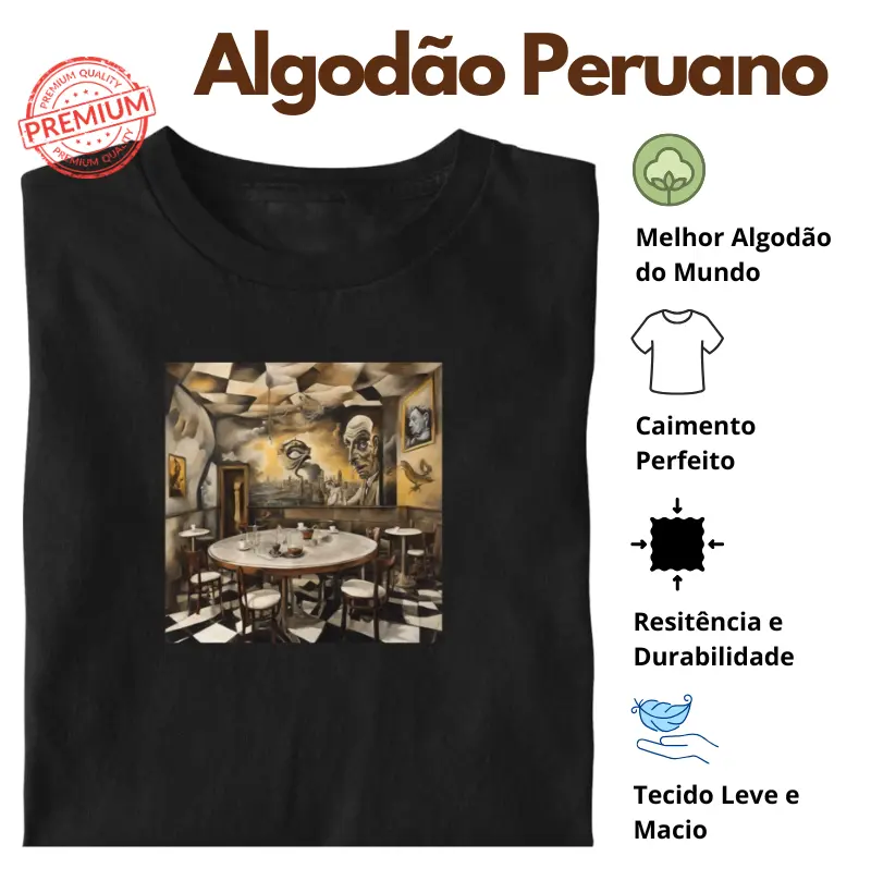 Cafeteria Dali Algodão Peruano