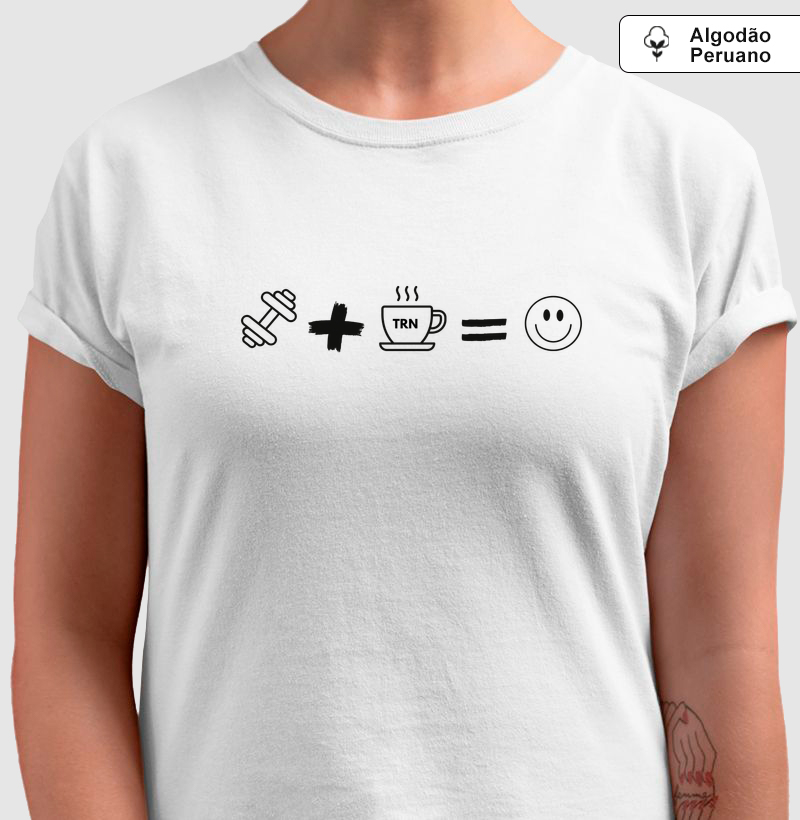 Cropped Treino + Café = Felicidade – TRN | Energia para o Seu Dia