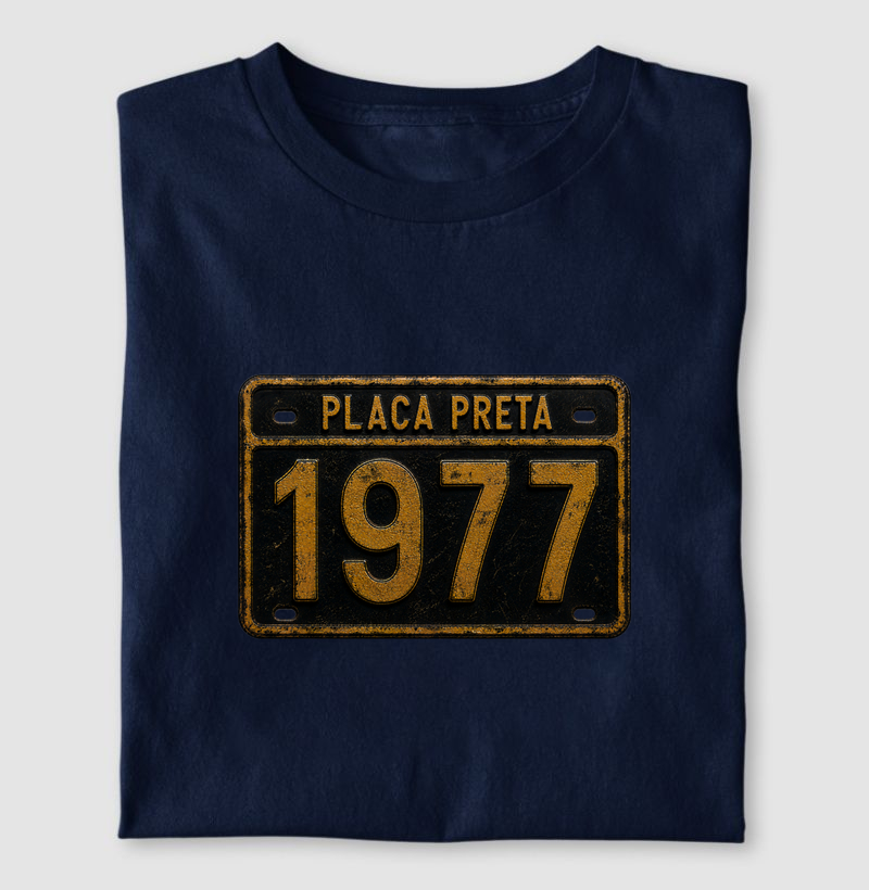 Camiseta Placa Preta 1977