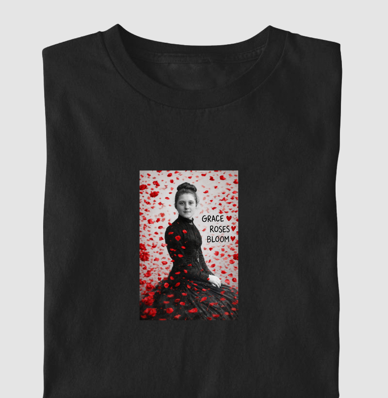 Camiseta Chuva de Rosas - Santa Terezinha