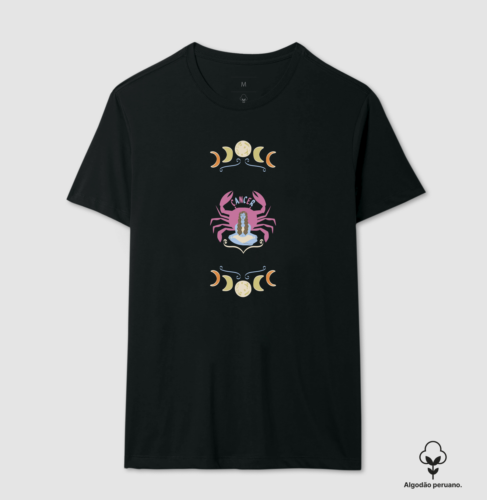 Câncer-  Alquimia do Zodíaco - Camiseta Algodão Peruano
