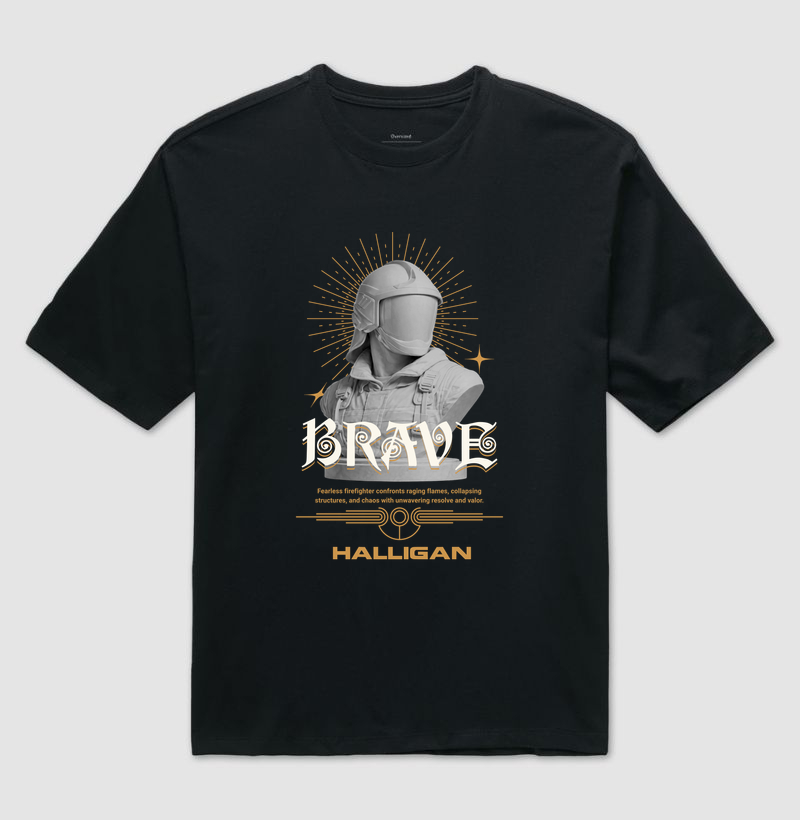 Camiseta Oversized "Brave"