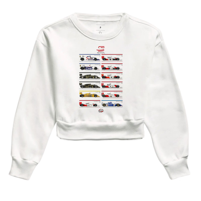 Moletom Cropped - Carros Senna