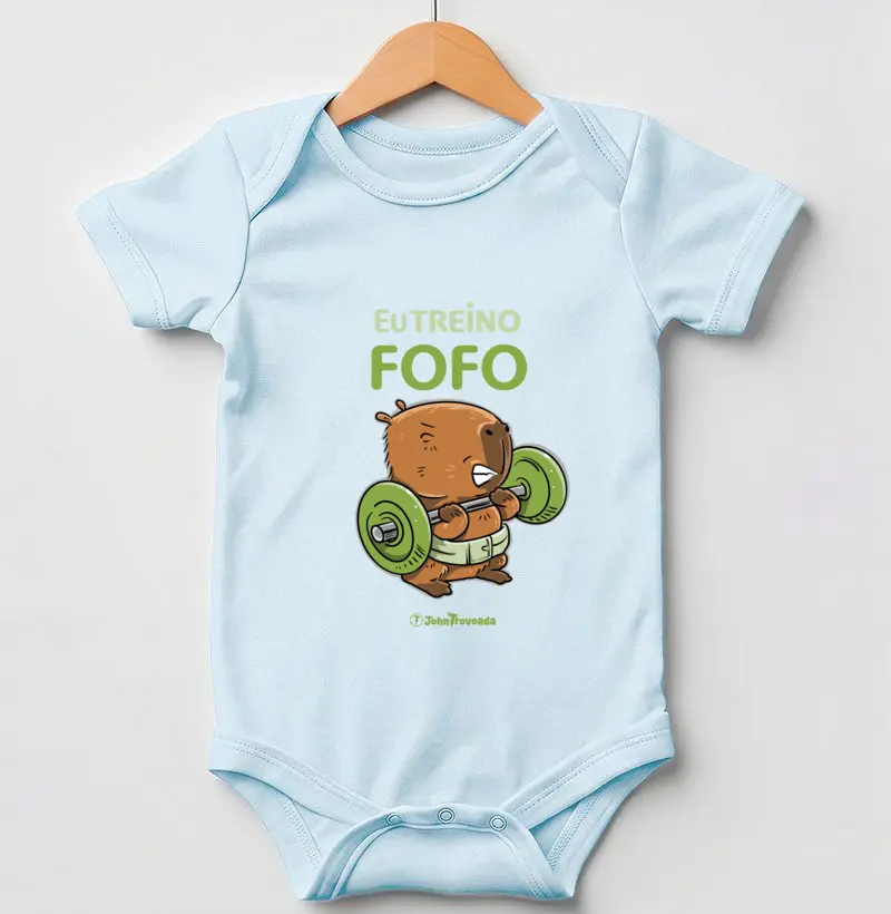 Capivara Eu treino fofo - Body Infantil